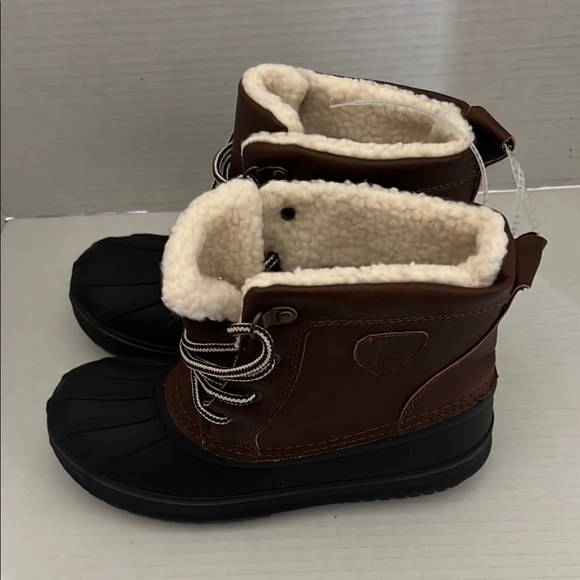London Fog Kids' Brown and Black Winter Boots - Picture 3 of 7